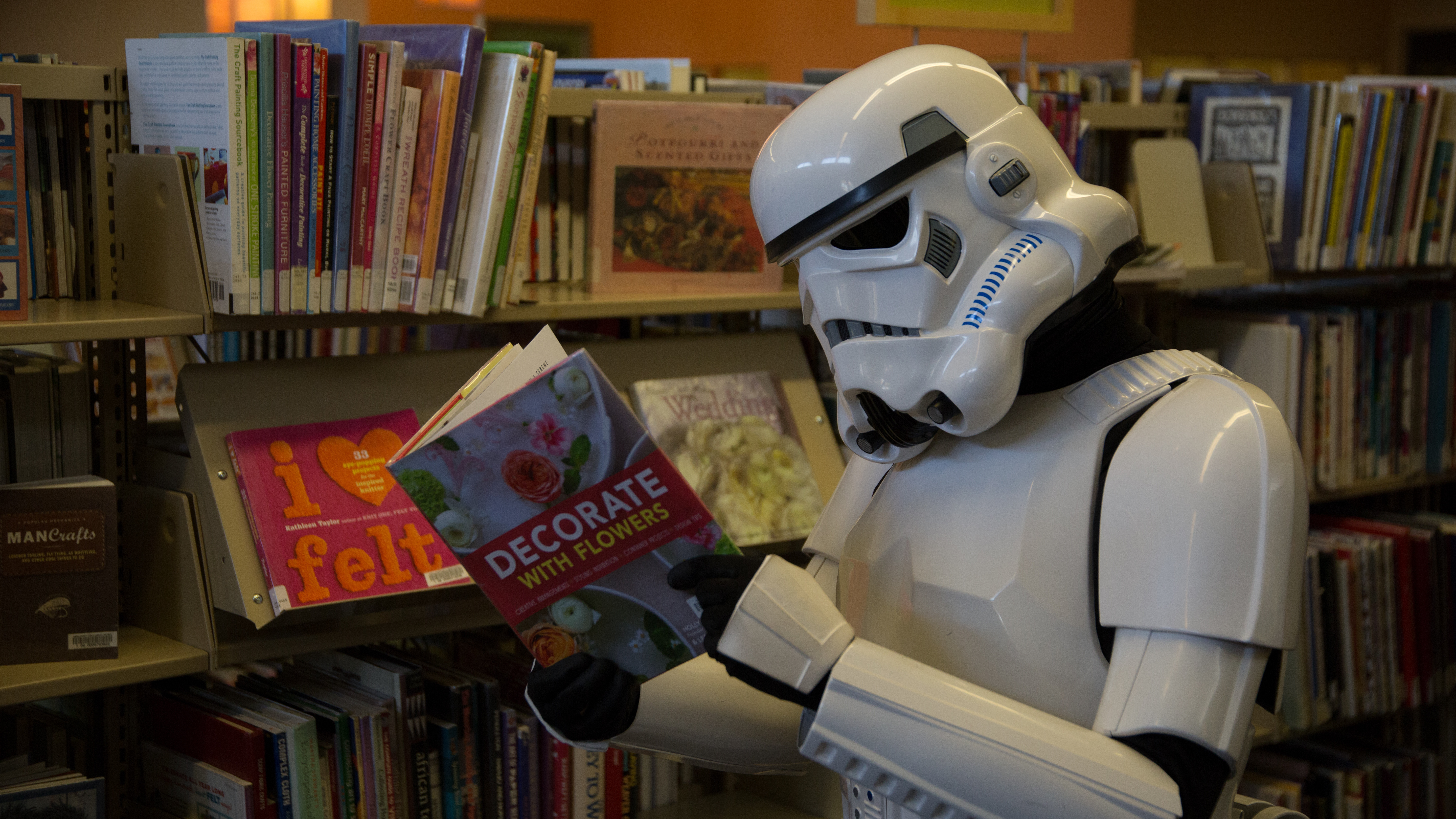 Stormtrooper with book