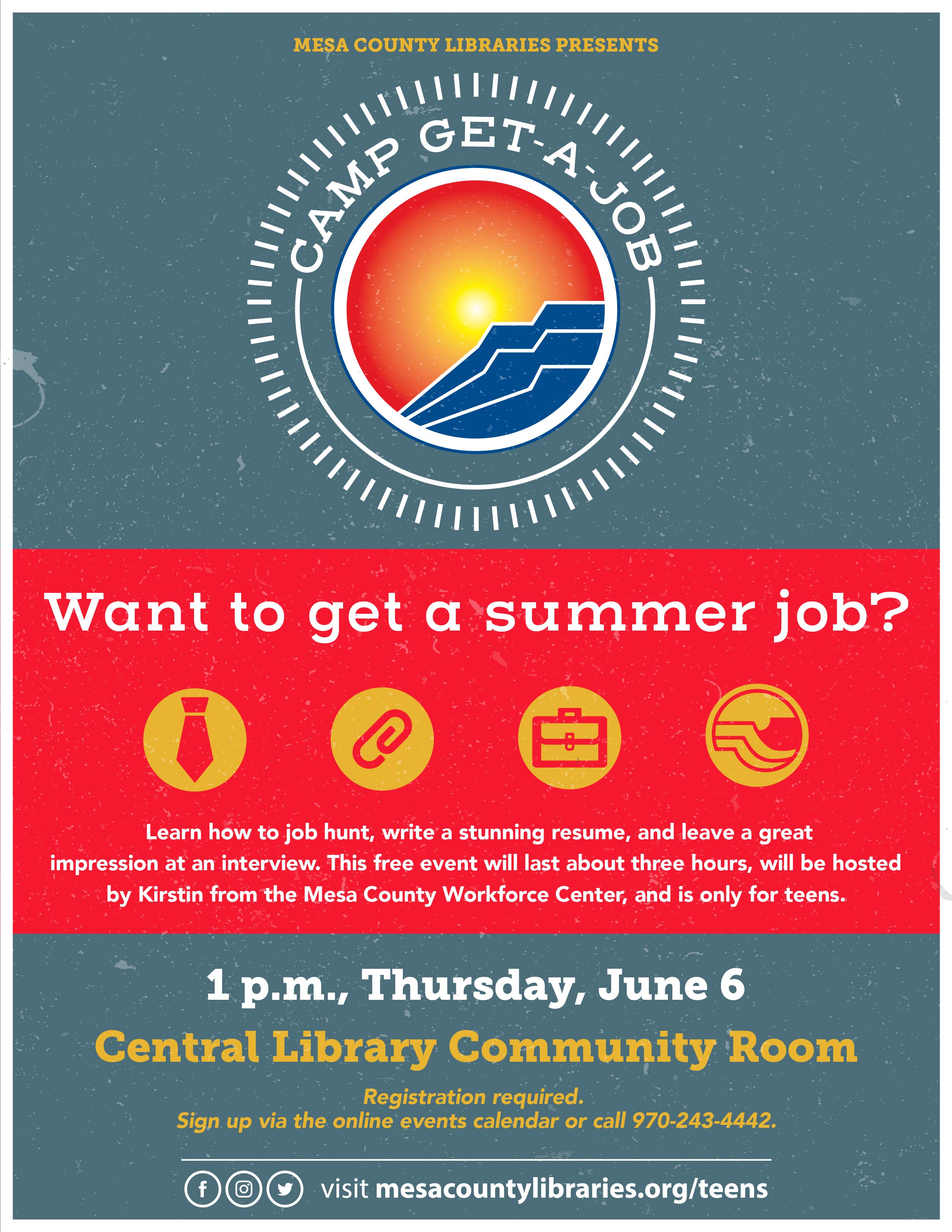 Teens Can Learn Job Hunting Skills In Camp Get A Job Mesa County Libraries