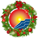 Library logo surrounded by wreath