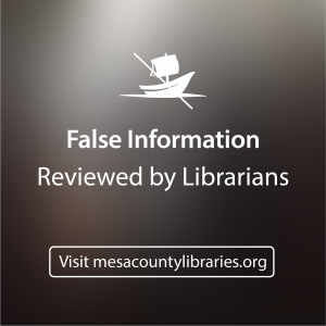 Picture of "The Audissey" Logo on a gray background with the text: False Information Reviewed by Librarians 