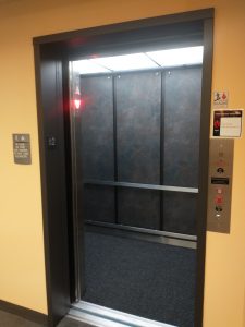 New elevator with door open