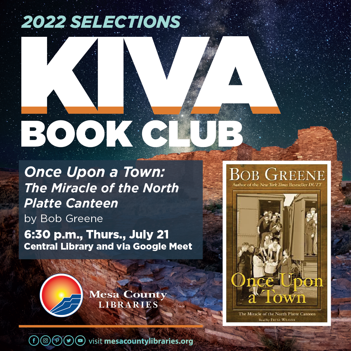 Kiva Book Club: "Once Upon A Town: The Miracle of the North Platte Canteen"