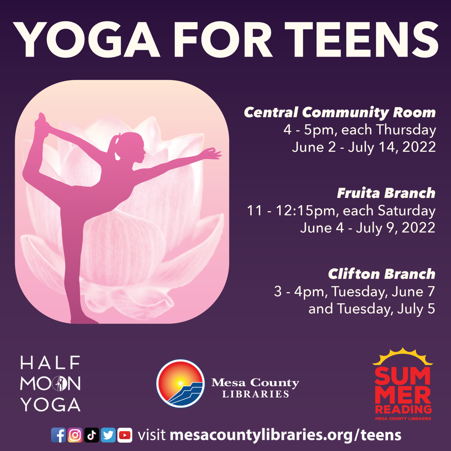 Graphic for the Yoga for Teens program