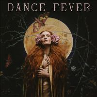 Cover image for the Dance Fever album by Florence and the Machine. (A woman standing in front of the moon and a black background)