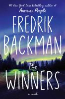 The Winners by Fredrik Backman book cover, white text in front of a night forest scene