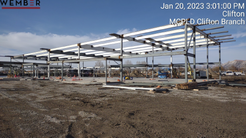 The steel structure of the Clifton Branch being constructed