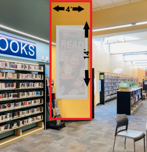 Mural Location at the Central Library near the audiobook section. 