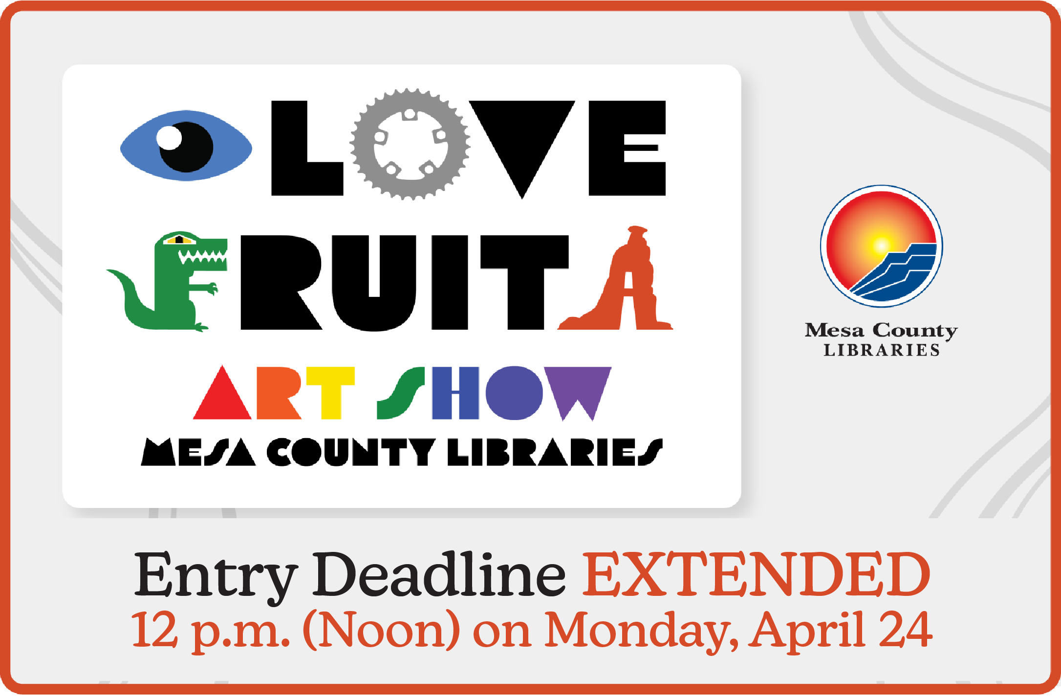 Eye Love Fruita Art Show Call for Artists: Entry deadline extended to 12:00 p.m. on Monday, April 24.