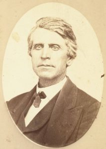 Photographic portrait of Nathan Meeker.