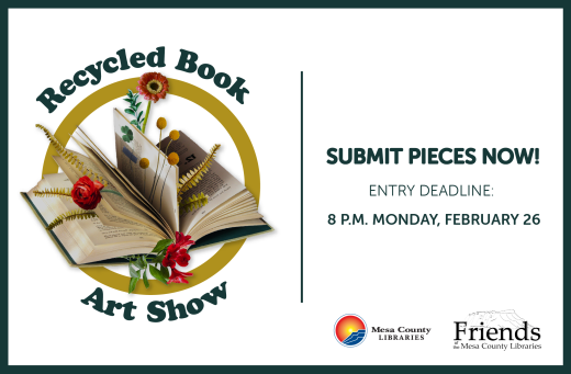 Recycled book art show call for artists submit pieces by February 28, 2024