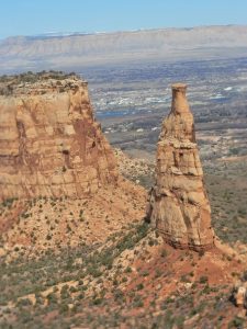 Photo I.D. - Photo of Independence Monument in the Colorado National Monument, facing north towards Grand Junction and the Book Cliffs.