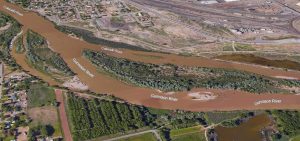 Photo I.D. - Google Earth screenshot showing the confluence of the Colorado and Gunnison Rivers near Grand Junction.